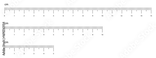 Measuring scale with numbers, markup for rulers. Measuring scale for the ruler lines. Size comparing quantities. Distance, repeatable. 