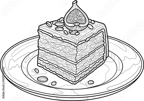 chocolate cake vector illustration