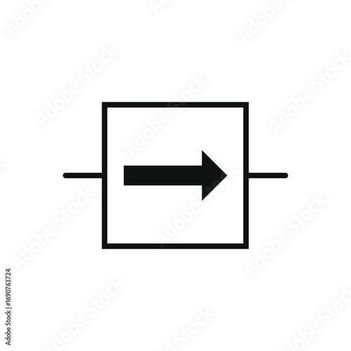 Electronic isolator symbol icon template
