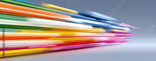 Abstract vibrant color lines in motion