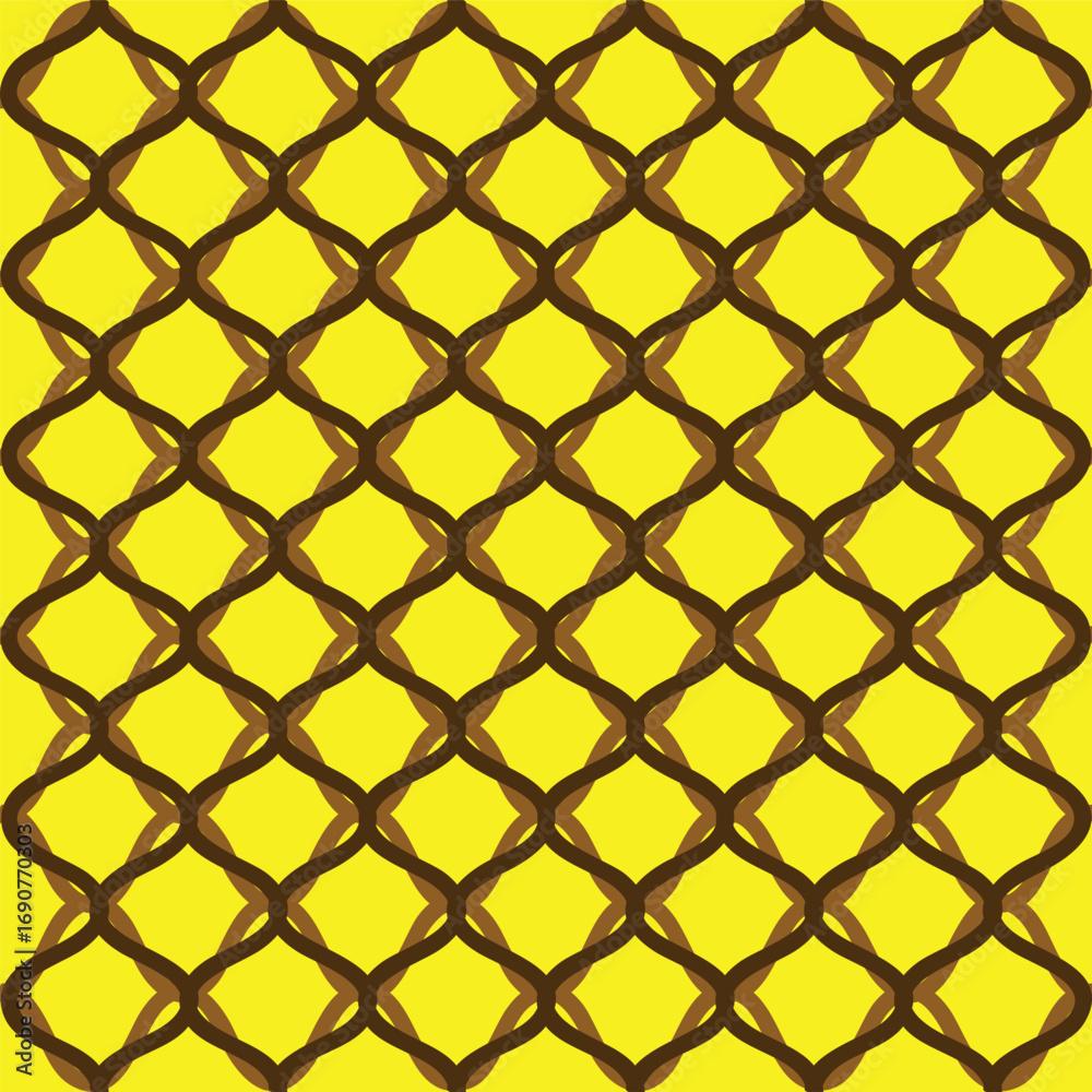 Naklejka premium Yellow and Brown Abstract Geometric Seamless Pattern. fabric pattern 