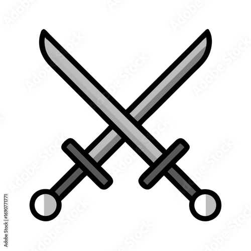 crossed swords icon symbols