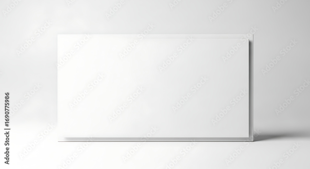 Fototapeta premium Minimalist White Rectangular Display Stand on Clean Studio Background
