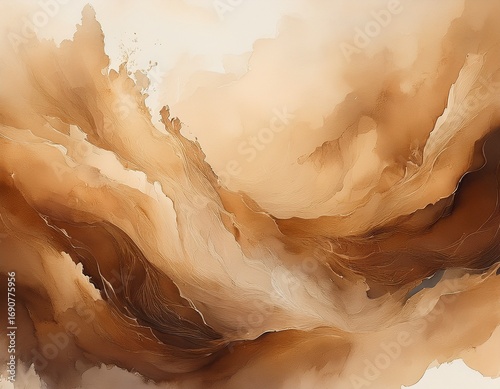 abstract brown watercolor wash textured earthy tones blend