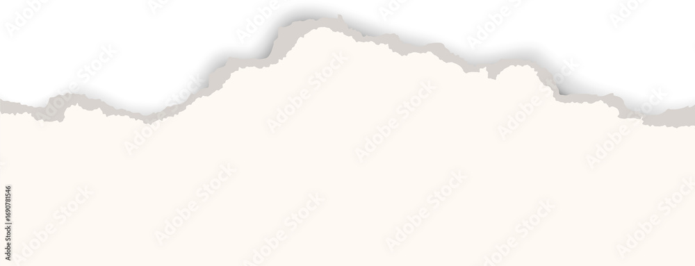 Fototapeta premium Torn paper with ripped edges. Tear piece of sheet. Notebook pages for collage and scrapbooking design. Vintage template with rough element. Realistic patch element