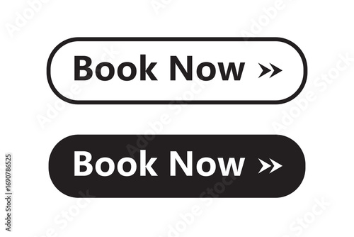 button for web, book now button interactive element for site and app