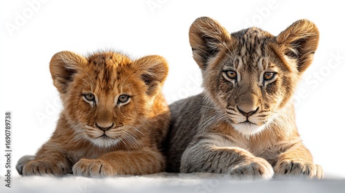 Wallpaper Mural Two Lion Cubs: Majestic Wildlife Photography Torontodigital.ca