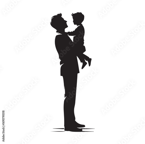 Father vector and silhouette