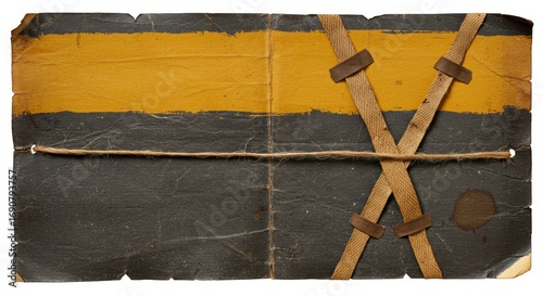 Vintage bound document with aged paper texture