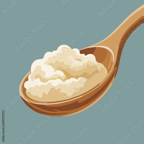 Scooping creamy mashed potatoes