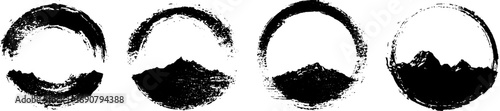 Grunge black and white alchemy symbols set for design and print projects