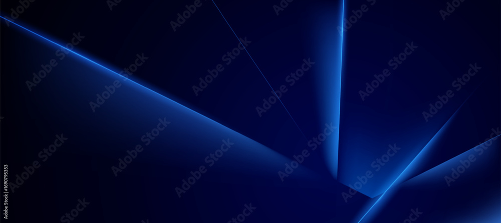 Obraz premium Abstract Blue Light Lines On Dark Background