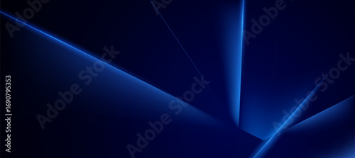 Abstract Blue Light Lines On Dark Background