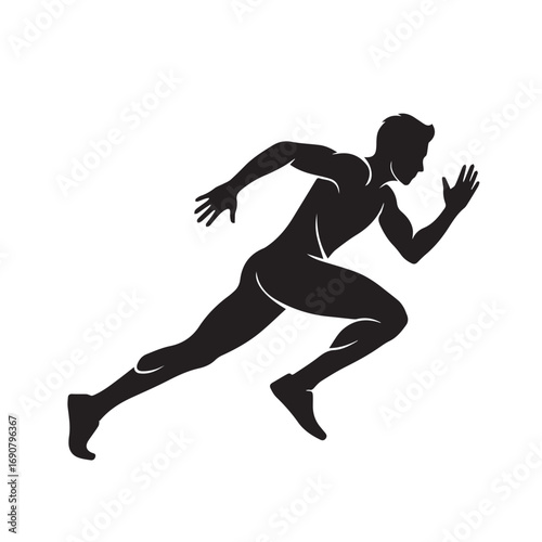 A dynamic vector illustration of a running man, ready for various design applications EPS | Art & Illustration