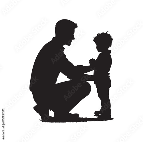 Father vector and silhouette