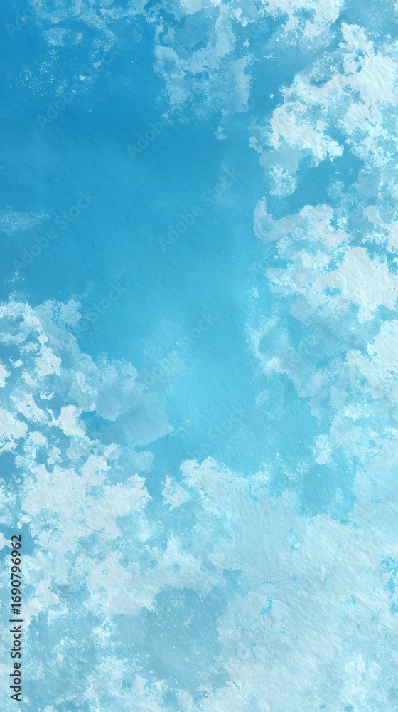 Fototapeta premium Blue abstract background texture with white and light blue watercolor-like elements, art concept for canvas and print.