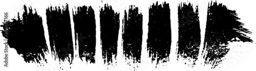 Black and white grunge brush strokes set for creative design projects