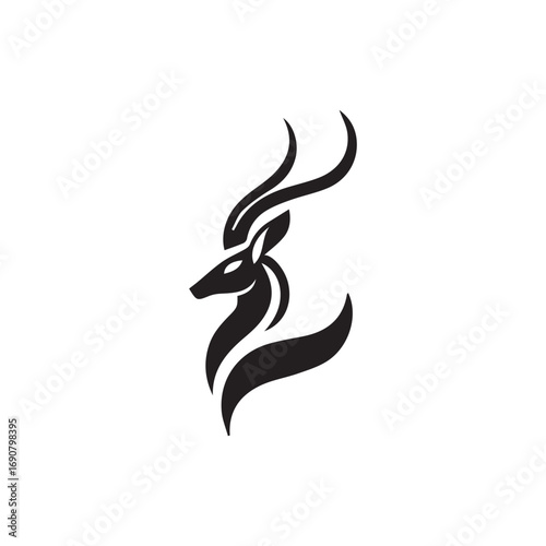2d antelope logo with white background