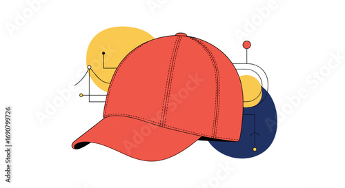 Innovative cap design incorporating advanced analytics and geometric patterns for enhanced style and functionality