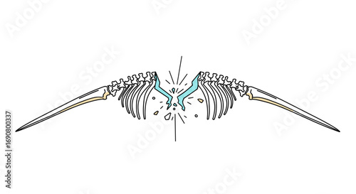 The remarkable skeletal structure of avian wings facilitating remarkable aerial maneuvers and flight dynamics