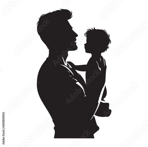 Father vector and silhouette
