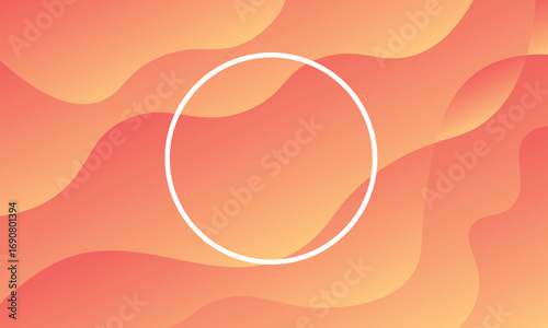 Elegant Orange Liquid Background, Abstract shiny light blue smooth waves banner design. Vector wavy header background
