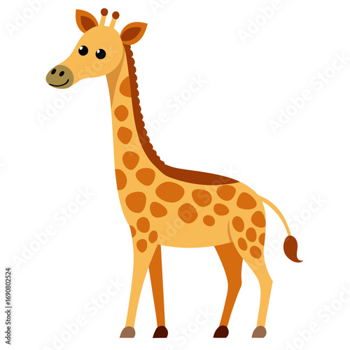 Playful Giraffe Cartoon Vector