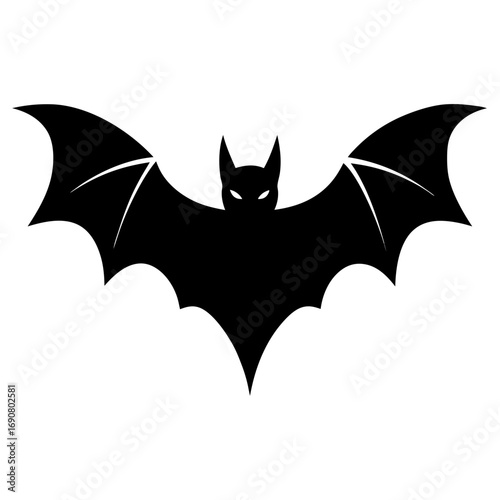 Flying Bat Silhouette Vector