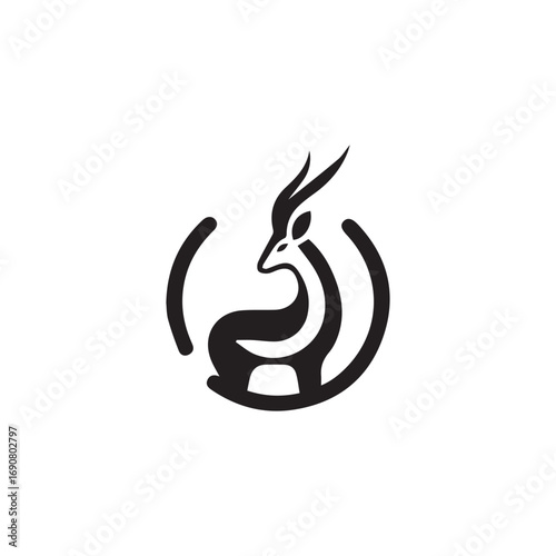 2d antelope logo with white background