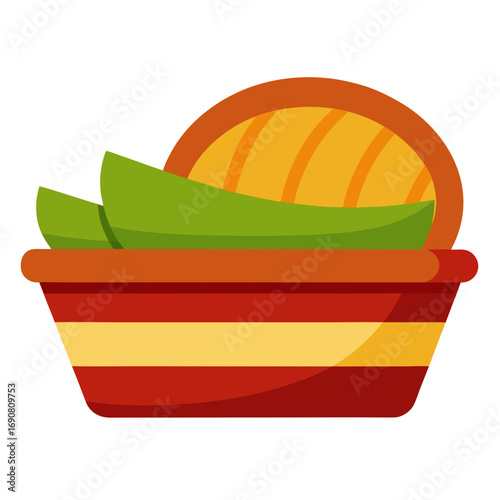 vector illustration of a green apple