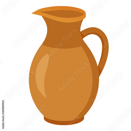 orange ceramic jug