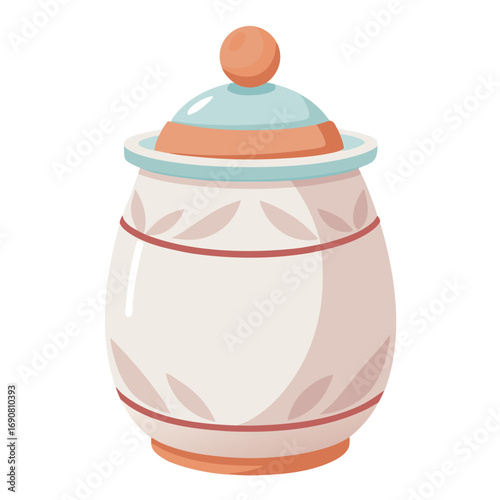 ceramic pot isolated on white