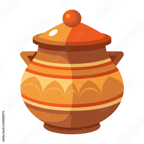 ceramic pot isolated on white background