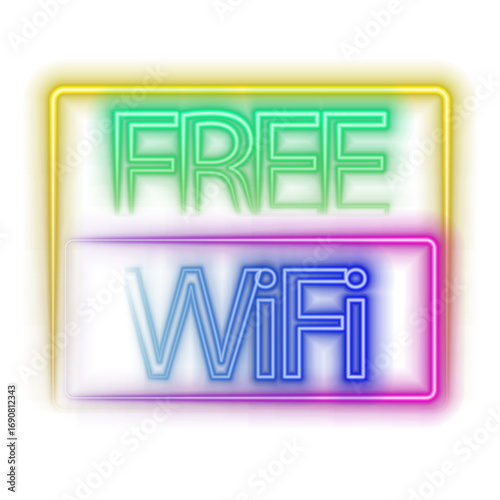 weak internet signal.Bright blue Wi-Fi symbol emitting a radiant glow.neon free wifi. Technology symbol in vibrant colors isolated on a black background.