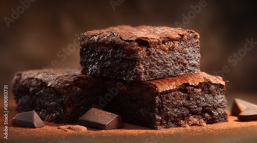 Wallpaper Mural Decadent Chocolate Brownies: A Tempting Treat for Dessert Lovers Torontodigital.ca