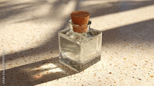 Wallpaper Mural Elegant Glass Bottle with Cork Stopper: Product Photography Torontodigital.ca