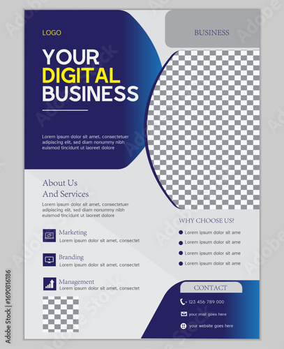 A modern A4 Business flyer