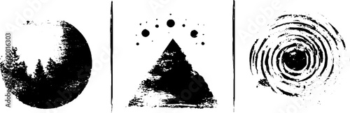 Black and white grunge abstract designs for creative projects