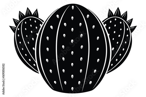 edible cactus  nopal  vector icon