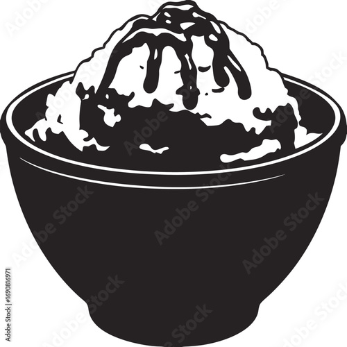 Sweet Shaved Ice Dessert Bowl