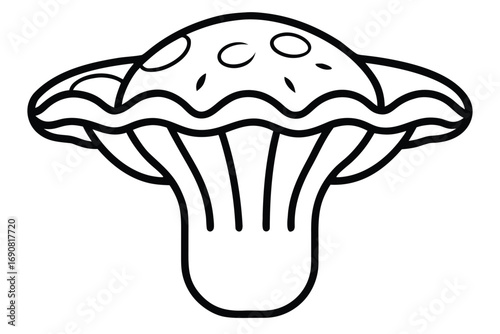 oyster mushroom vector icon