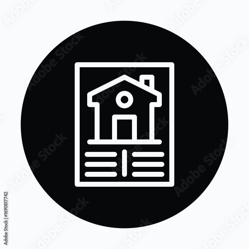 House Rules Sharing House Isolated Vector Circular Style Icon