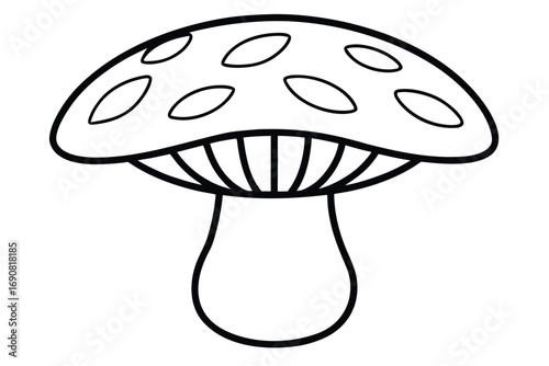 portobello mushroom vector icon