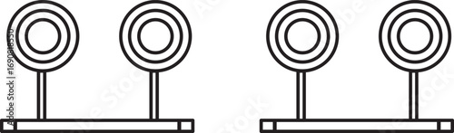 Animated hand-drawn arrow through circle icon in continuous line style motion graphic art. Goal achievement and penetration symbo