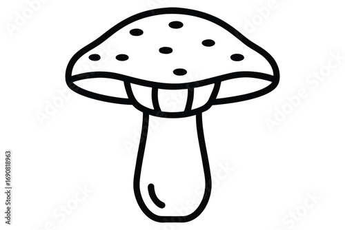 shiitake mushroom vector icon