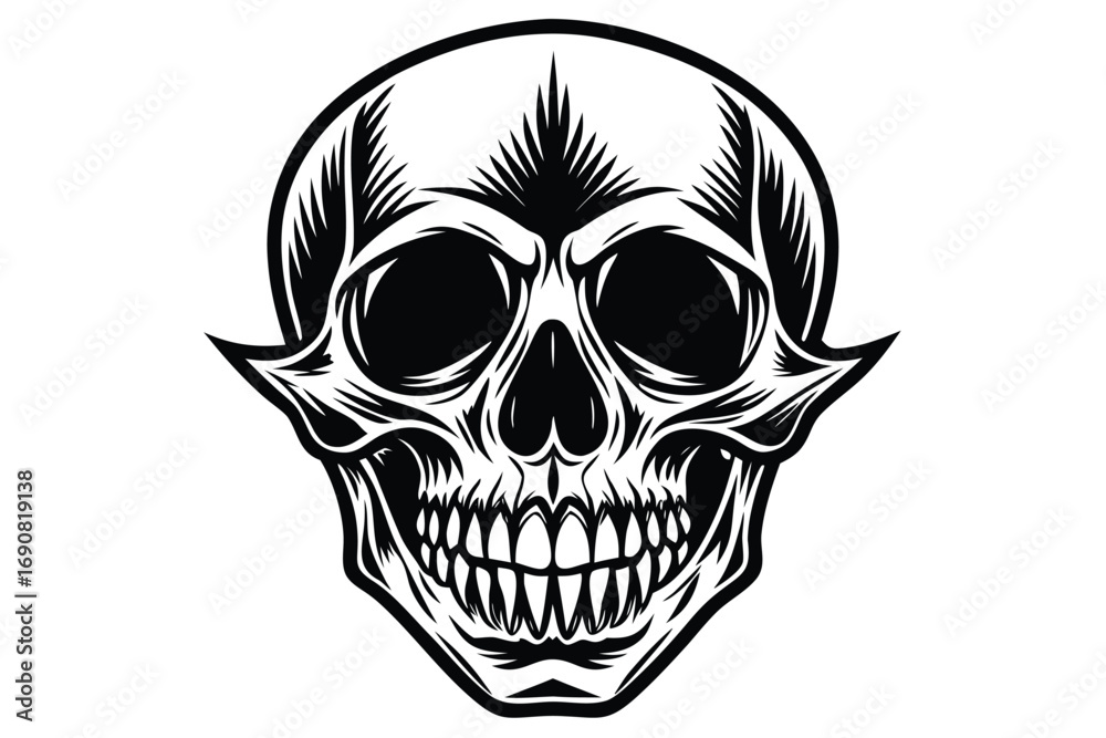 Fototapeta premium skull vector icon