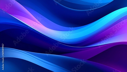 Vibrant gradient of blue and purple tones blending smoothly modern futuristic colorful abstract background
