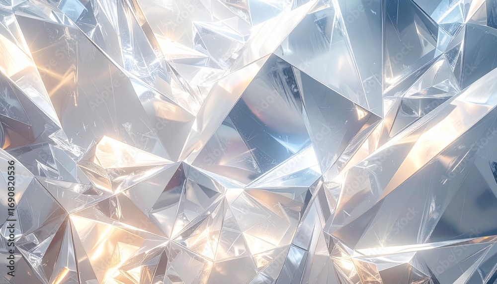 Glass crystal texture with fractured light reflections shining luxury effect abstract background
