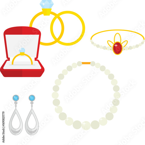 vector illustration of jewelry