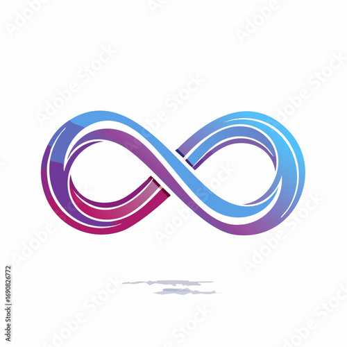 Vibrant Infinity Symbol A Modern, Gradient-Filled Logo Representing Limitless Possibilities and Ideas